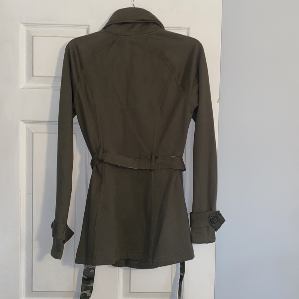 Self Esteem Olive Green Button Up Army Style Collar Jacket - Picture 7 of 11